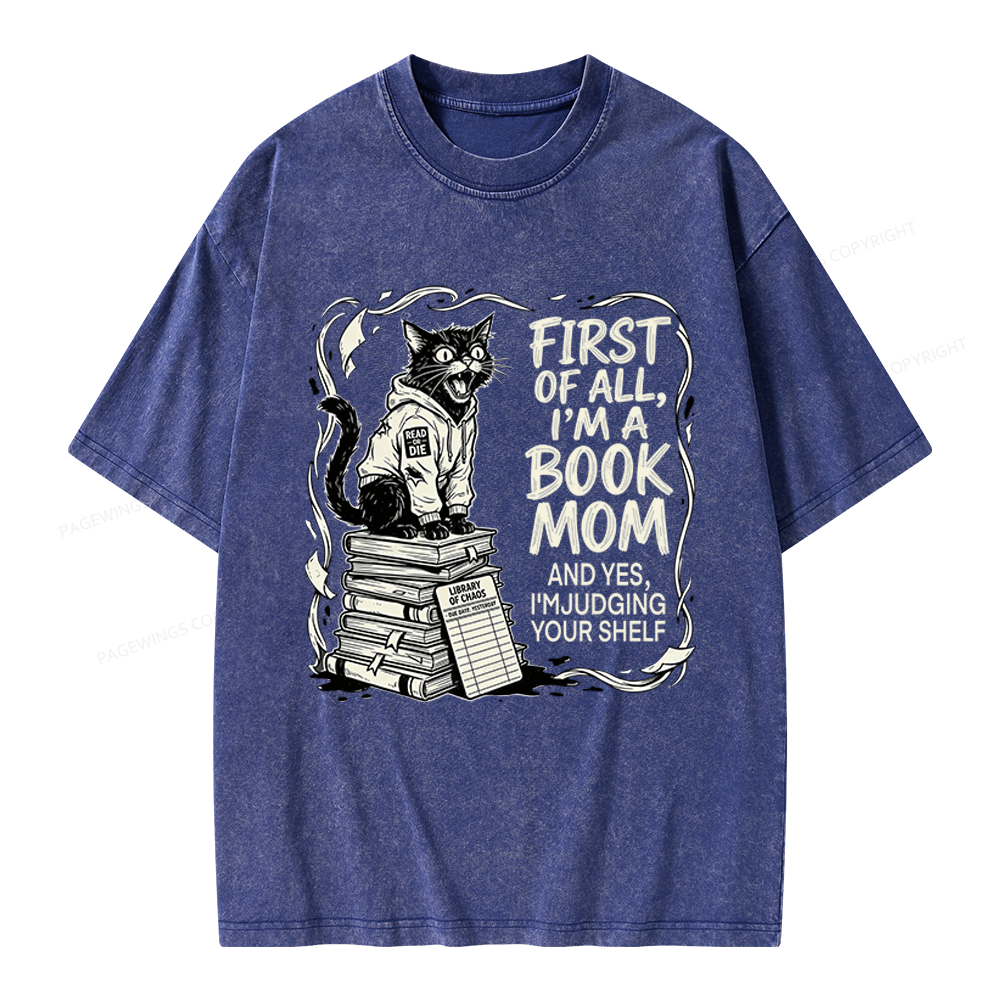 Pagewings I'm A Book Mom Unisex Washed T-shirt