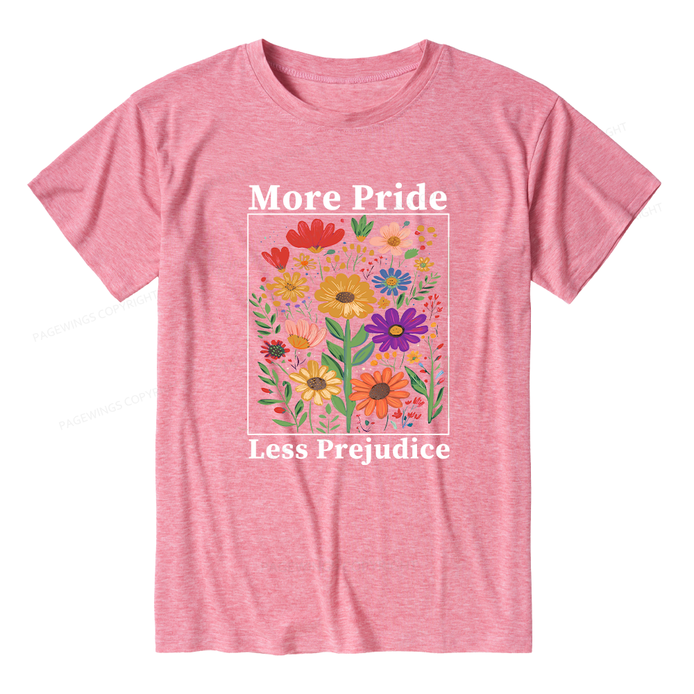 Pagewings Soft More Pride Less Prejudice Unisex Heather T-Shirt