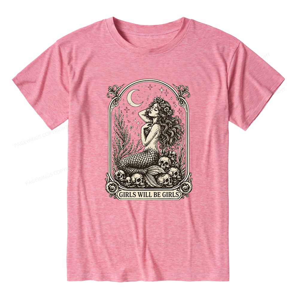 Pagewings Soft Girls Will Be Girls Unisex Heather T-Shirt