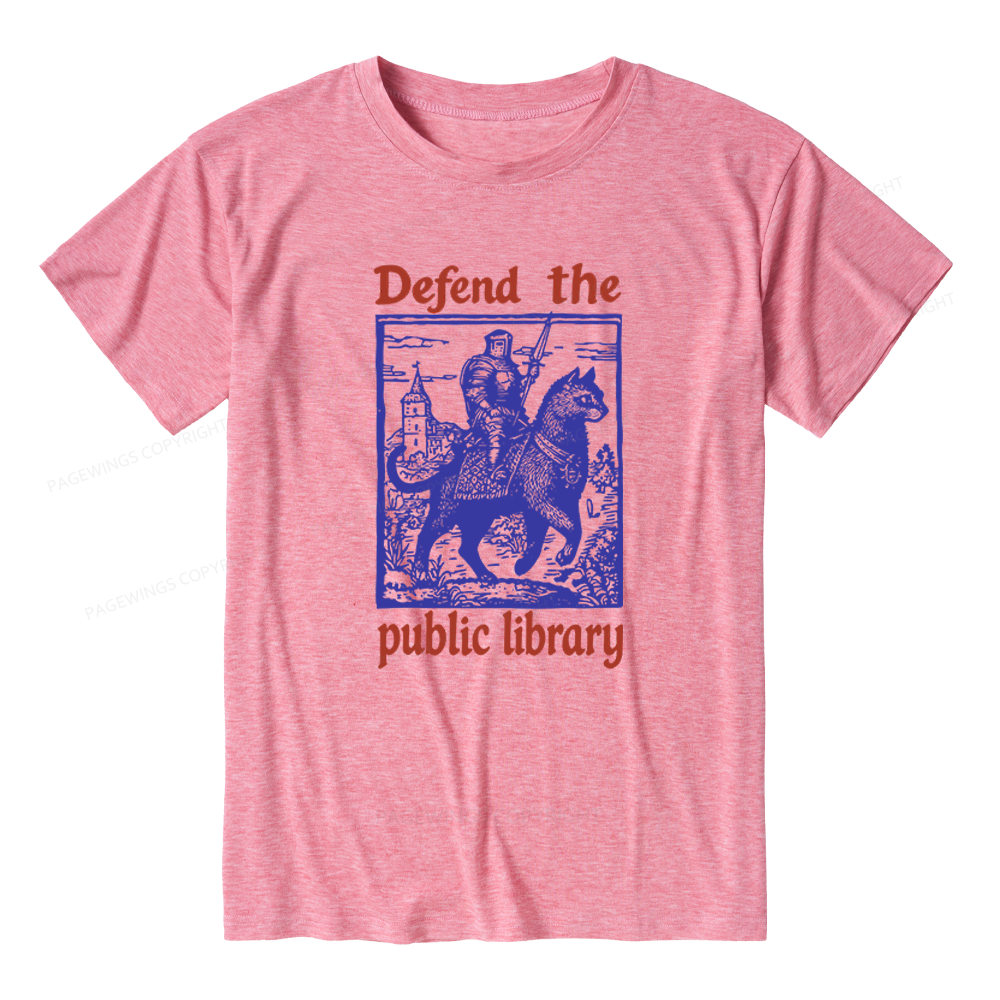 Pagewings Soft Defend the Public Library Unisex Heather T-Shirt