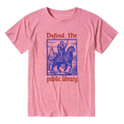 Pagewings Soft Defend the Public Library Unisex Heather T-Shirt