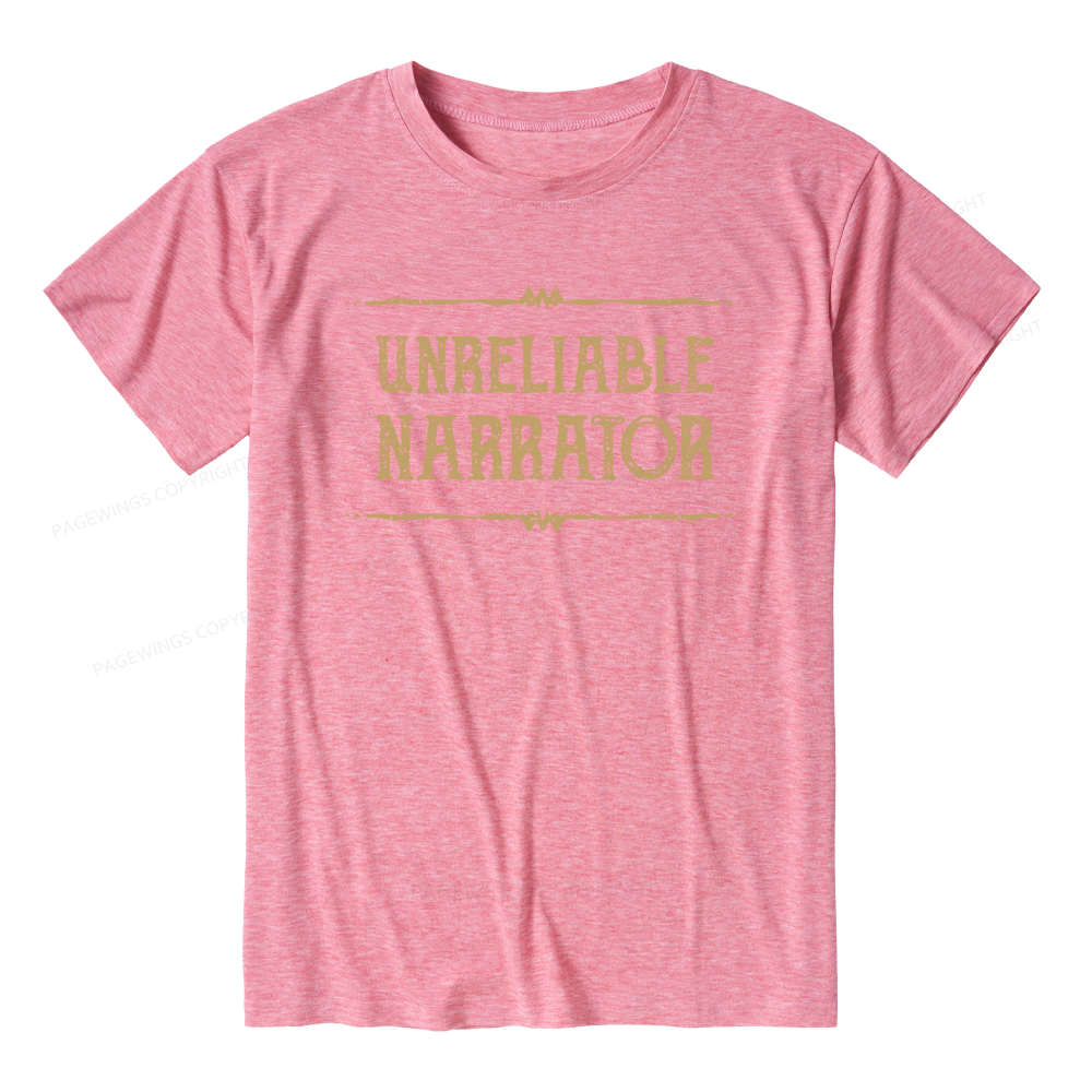 Pagewings Soft Unreliable Narrator Unisex Heather T-Shirt