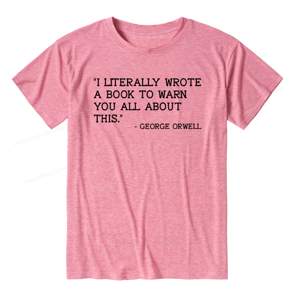 Pagewings Soft I Literally Wrote A Book To Warn Unisex Heather T-Shirt