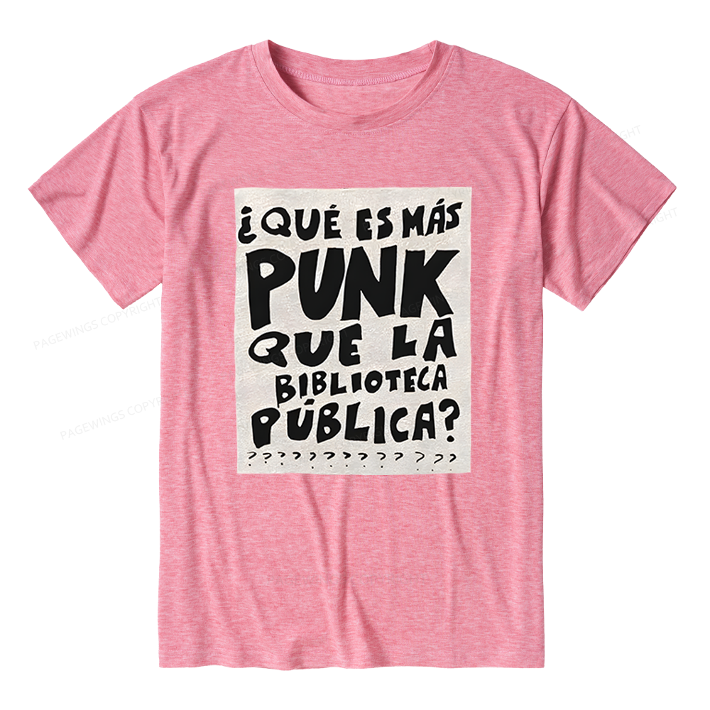 Pagewings Soft What's More Punk Than The Public Library Unisex Heather T-Shirt