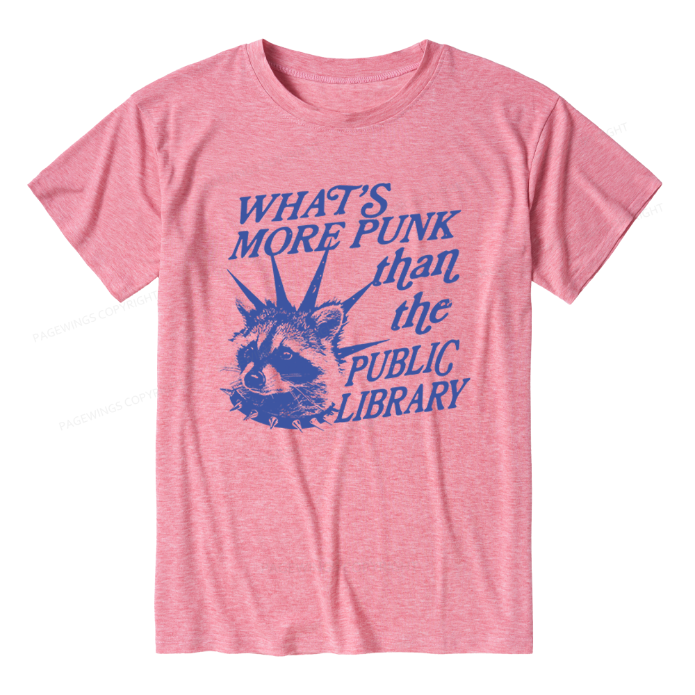 Pagewings Soft What's More Punk Than The Public Library Unisex Heather T-Shirt