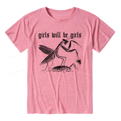 Pagewings Soft Girls Will Be Girls Unisex Heather T-Shirt