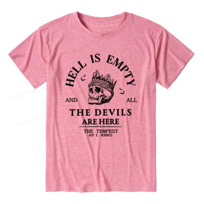 Pagewings Soft Hell is Empty and all the Devils are Here Unisex Heather T-Shirt