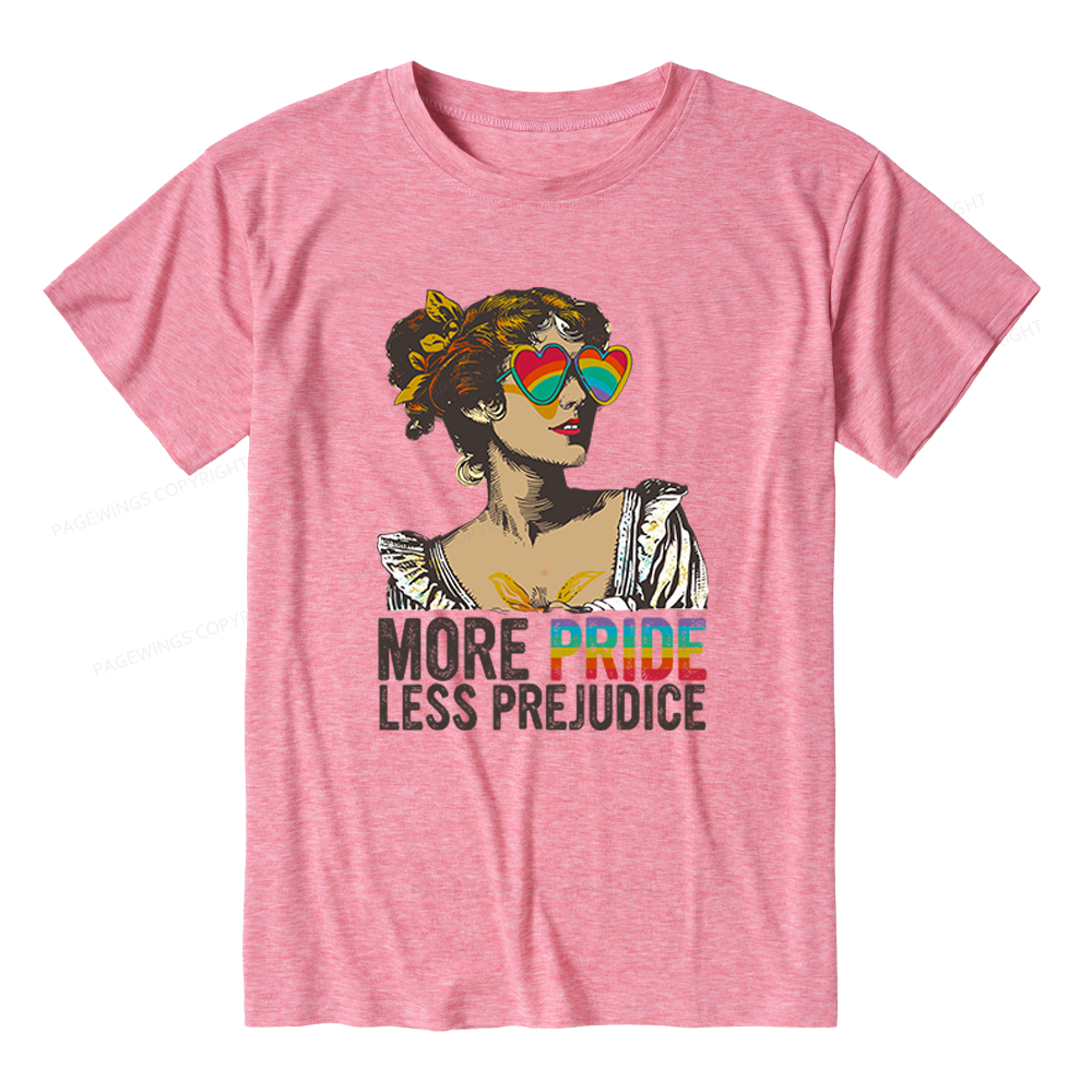 Pagewings Soft More Pride Less Prejudice Unisex Heather T-Shirt