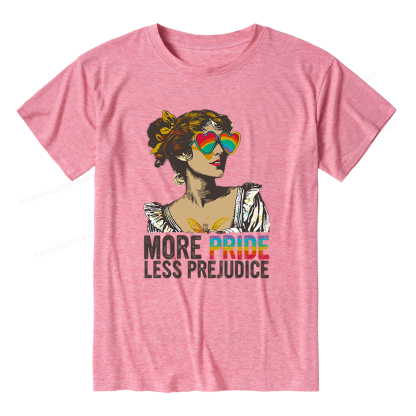 Pagewings Soft More Pride Less Prejudice Unisex Heather T-Shirt