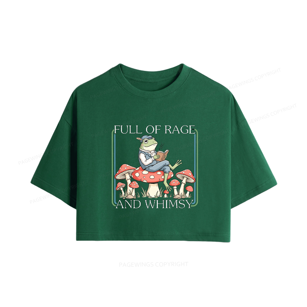 Pagewings Full Of Rage and Whimsy Women Crop Tops