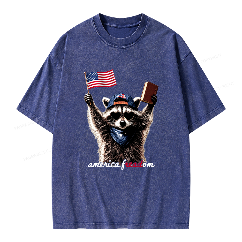 Pagewings Freadom Unisex Washed T-shirt