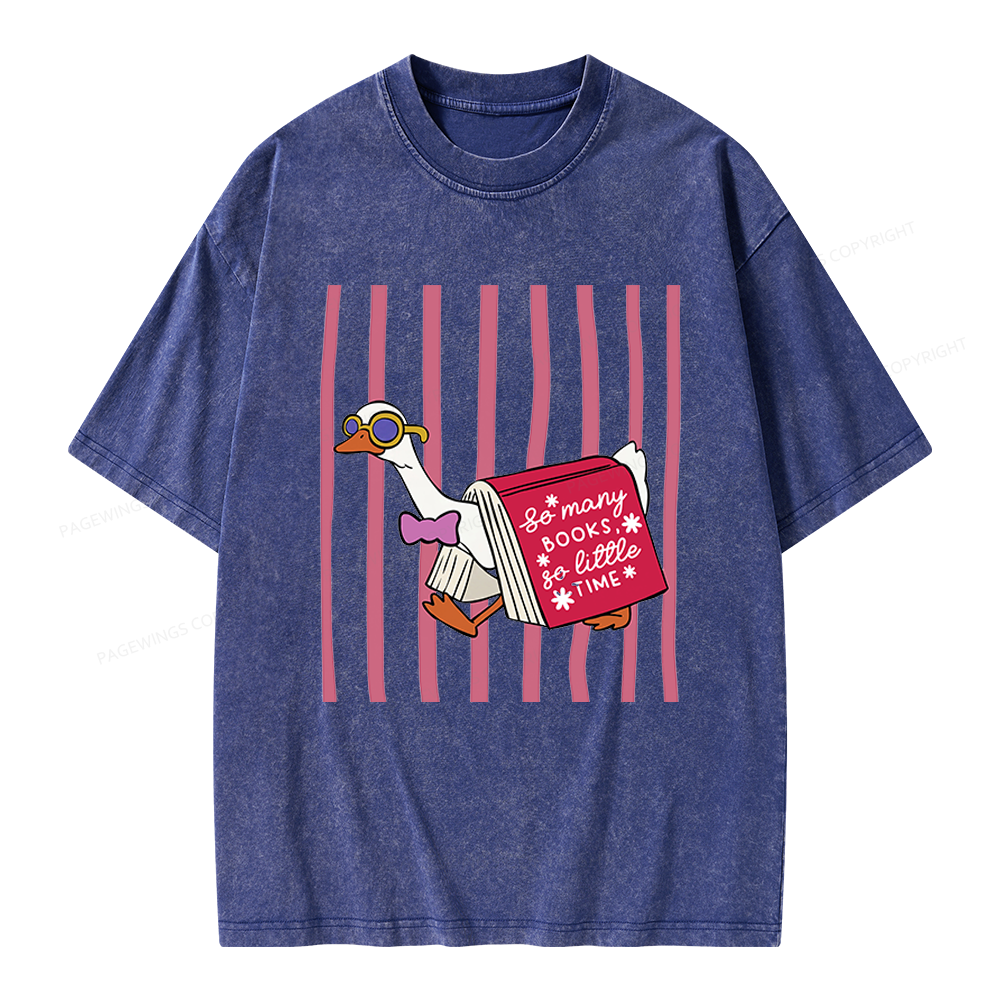 Pagewings So Many Books Unisex Washed T-shirt