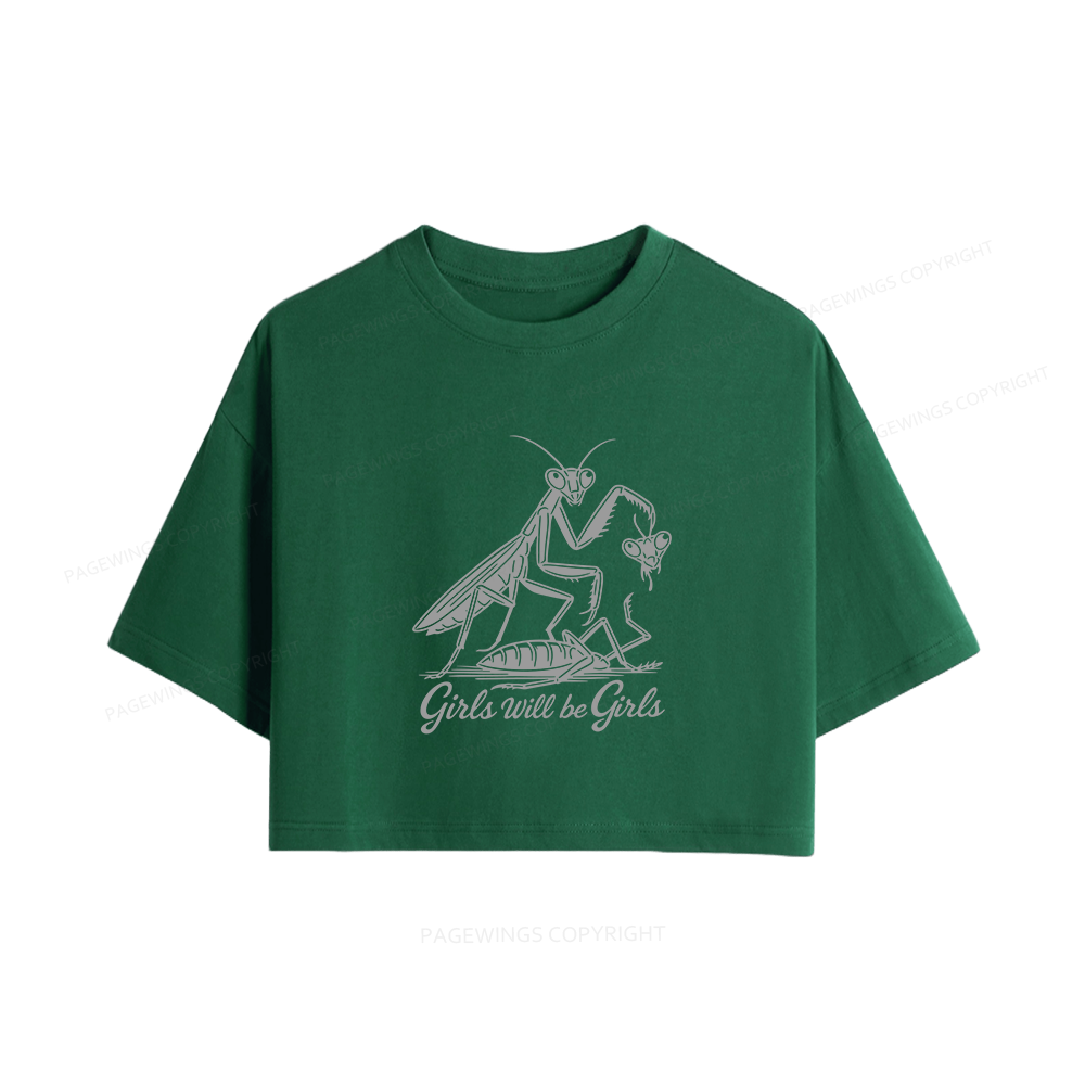 Pagewings Girls Will Be Girls Women Crop Tops