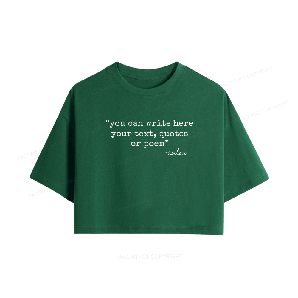 Pagewings Personalized Quote Women Crop Tops