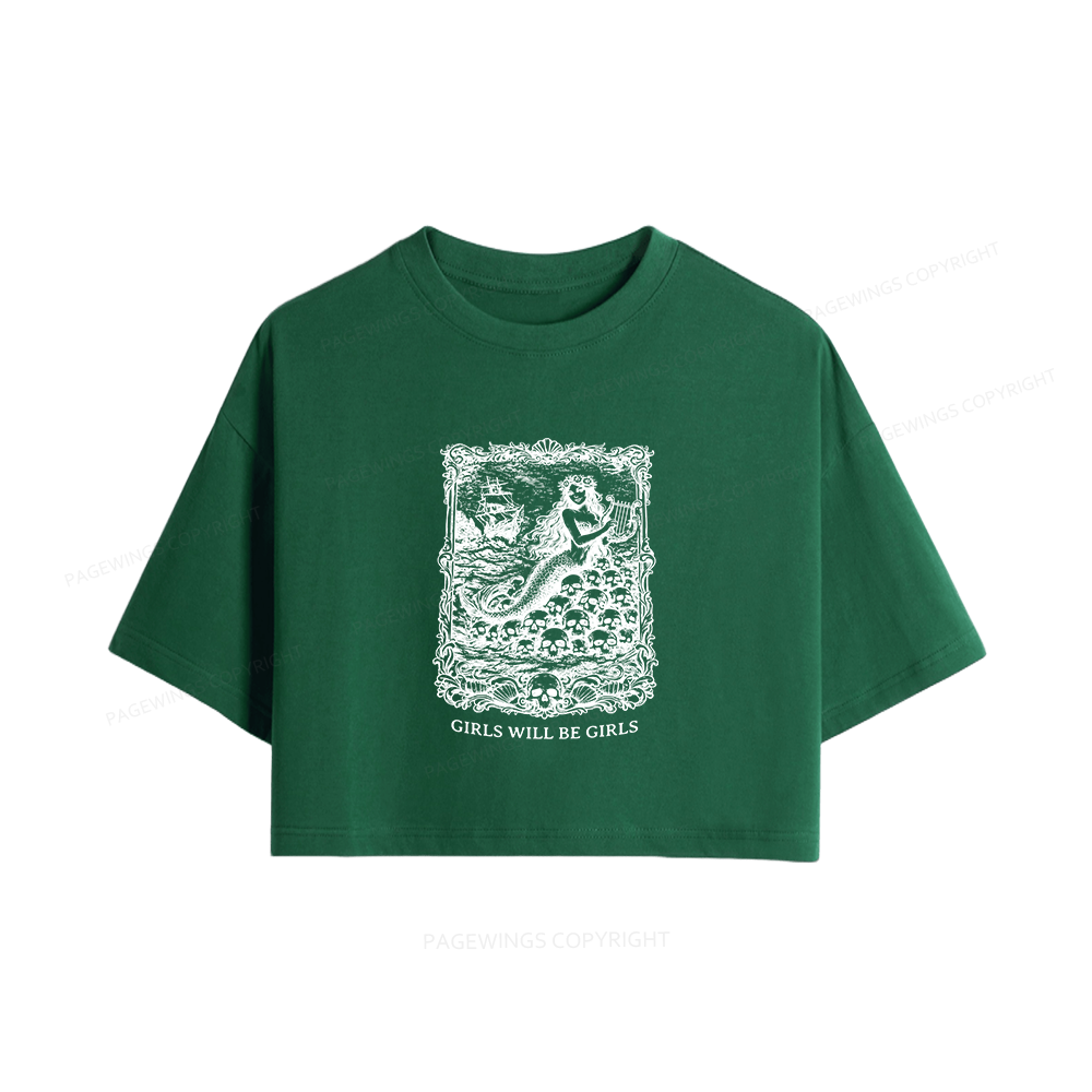 Pagewings Girls Will Be Girls Women Crop Tops