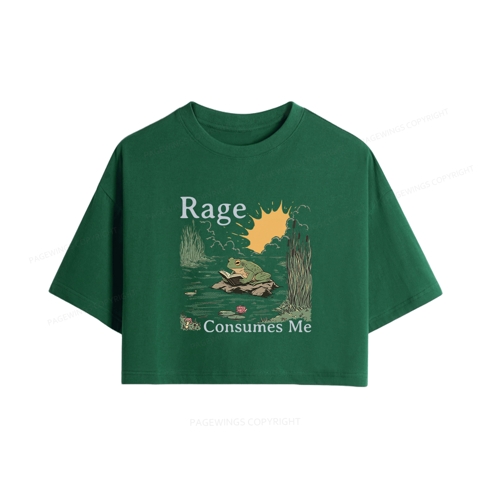 Pagewings Rage Consumes Me Women Crop Tops