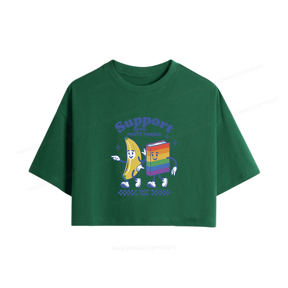Pagewings Fruity Friends Women Crop Tops
