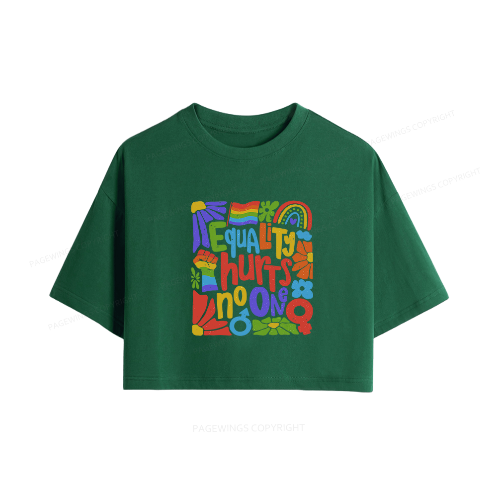 Pagewings Equality Hurts No One Women Crop Tops