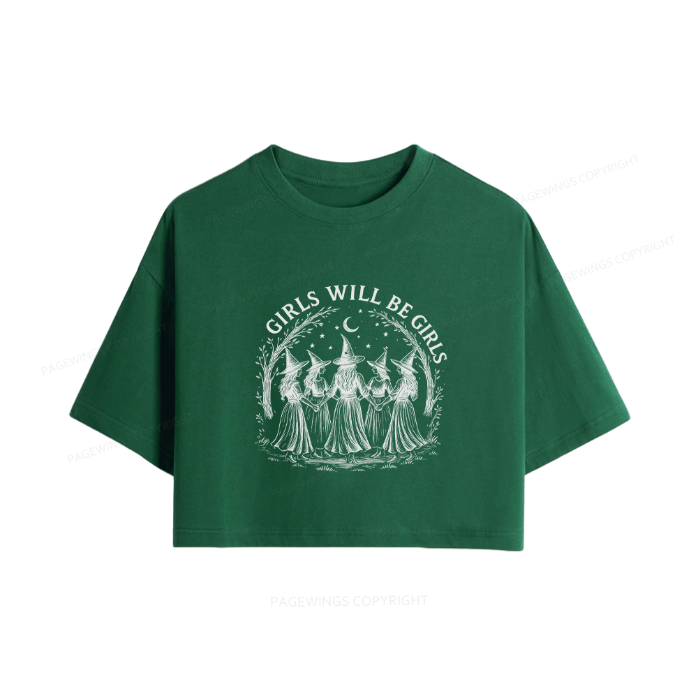 Pagewings Girls Will Be Girls Women Crop Tops