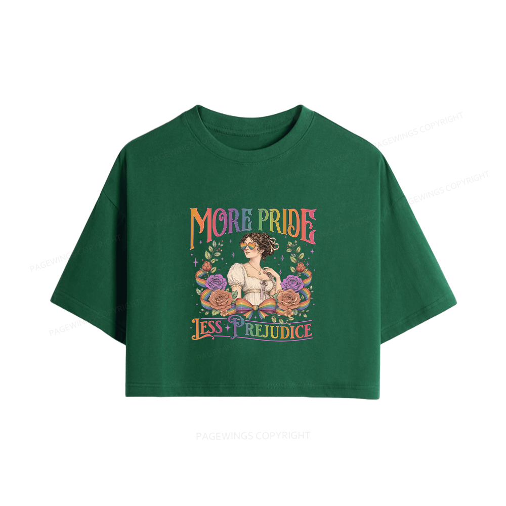Pagewings More Pride Less Prejudice  Women Crop Tops