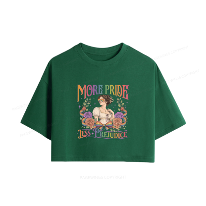 Pagewings More Pride Less Prejudice  Women Crop Tops