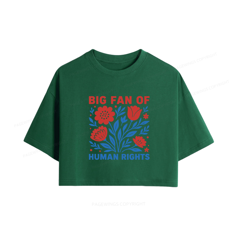 Pagewings Big Fan Of Human Women Crop Tops