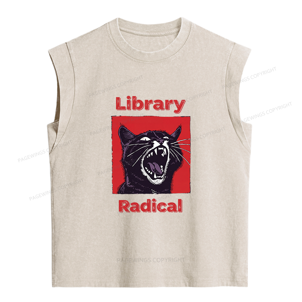 Pagewings Library Radical Women's Washed Tank Top