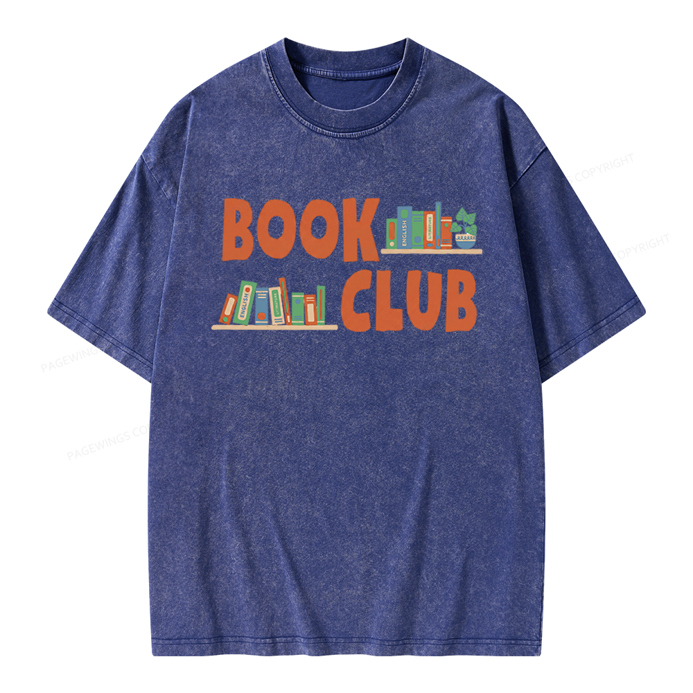 Pagewings Book Club Unisex Washed T-shirt