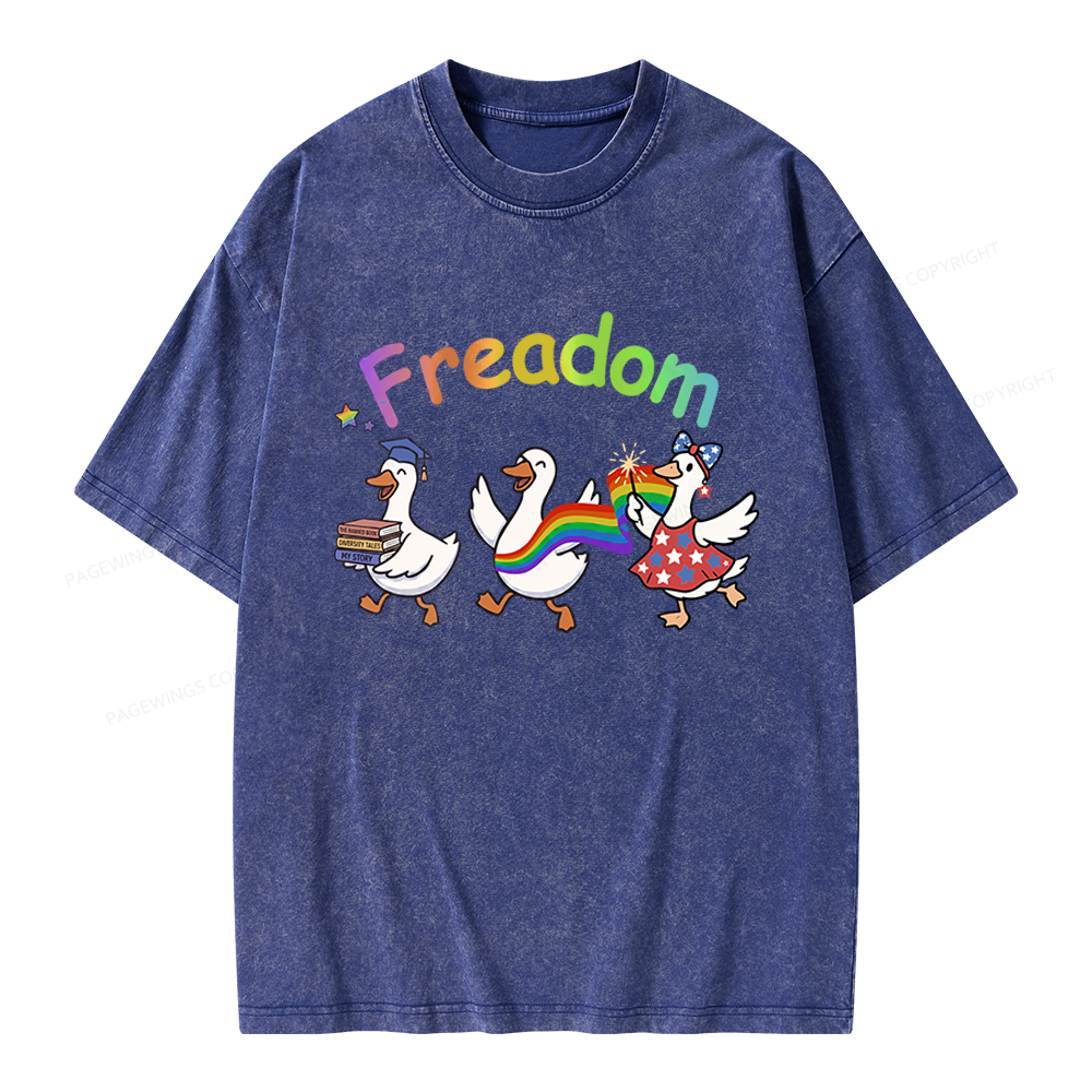 Pagewings Freadom Unisex Washed T-shirt