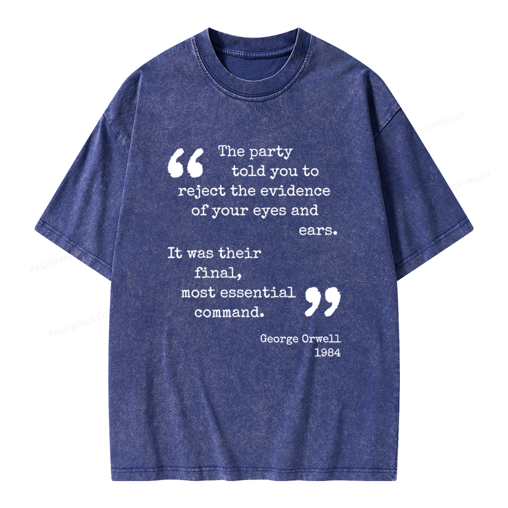 Pagewings It Was Their Final Most Essential Command Unisex Washed T-shirt
