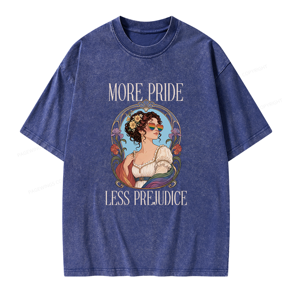 Pagewings More Pride Less Prejudice Unisex Washed T-shirt
