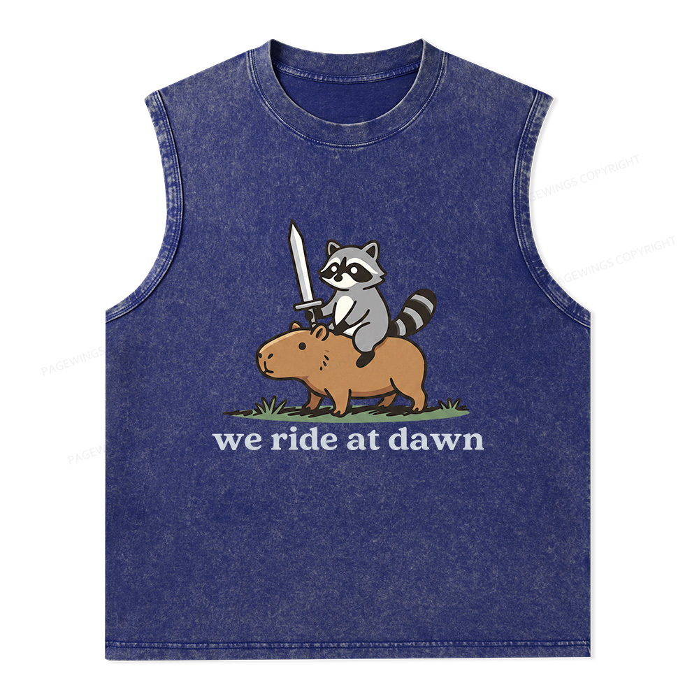 Pagewings We Read At Dawn Unisex Washed Tank Top
