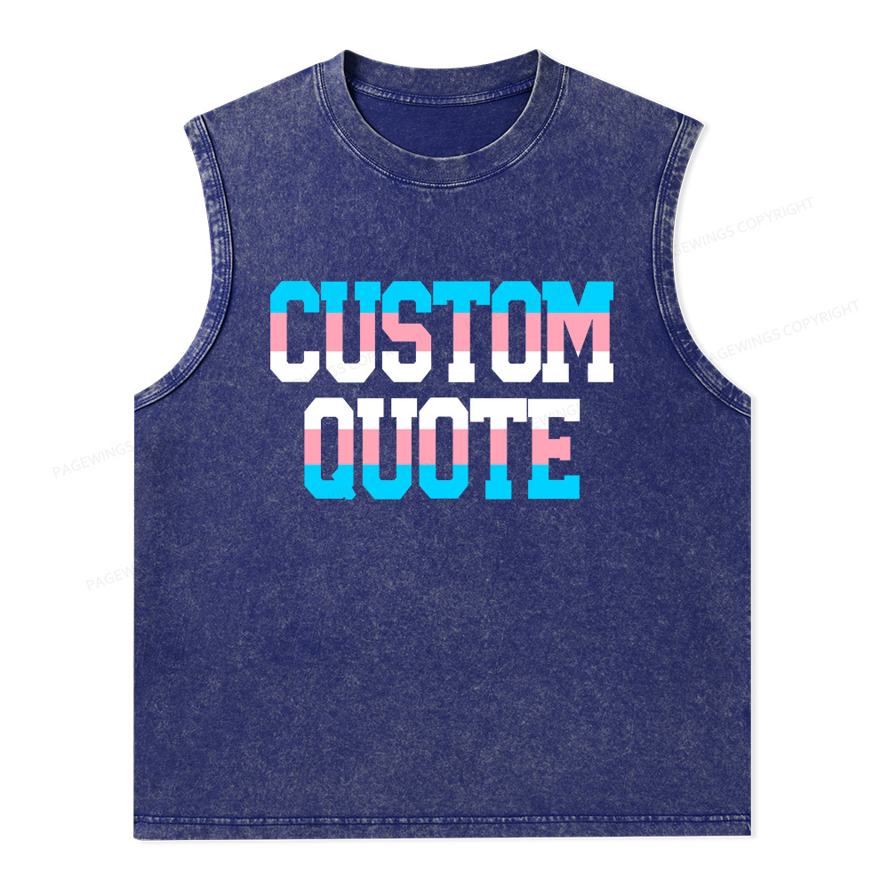 Pagewings Personalized LGBTQ Quote Unisex Washed Tank Top