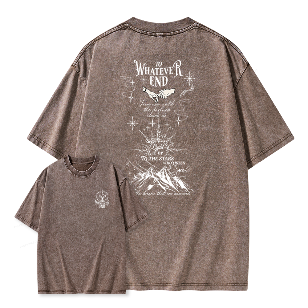 Pagewings Whatever End Unisex Washed T-shirt