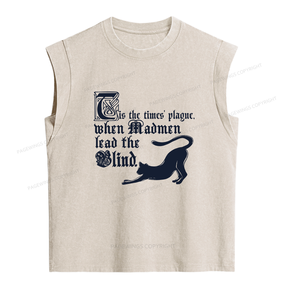 Pagewings When Madmen Lead The Blind Women's Washed Tank Top