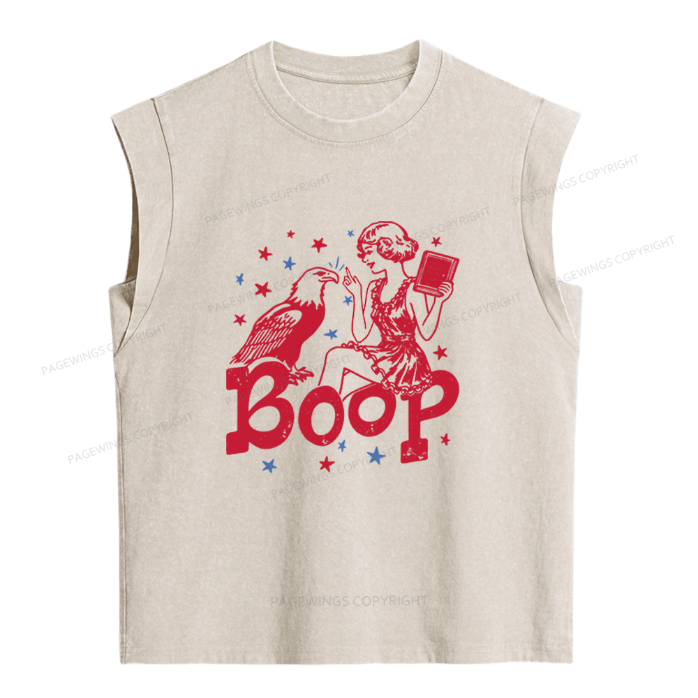 Pagewings Eagle Boop Women's Washed Tank Top