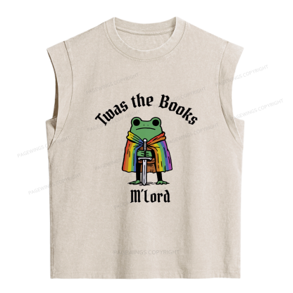 Pagewings Twas the Books Women's Washed Tank Top