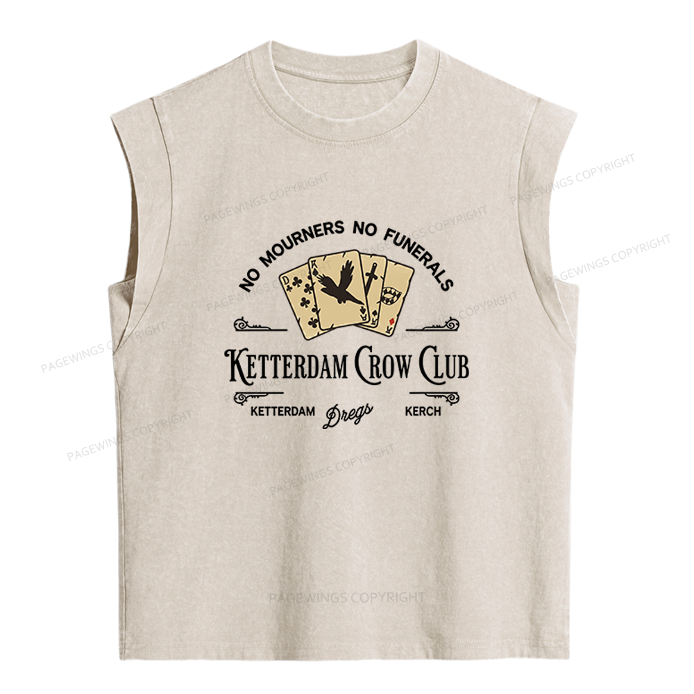 Pagewings Ketterdam Crow Club Women's Washed Tank Top