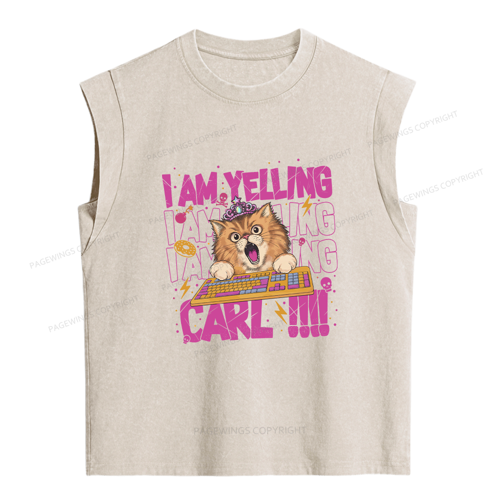 Pagewings I Am Yelling Women's Washed Tank Top
