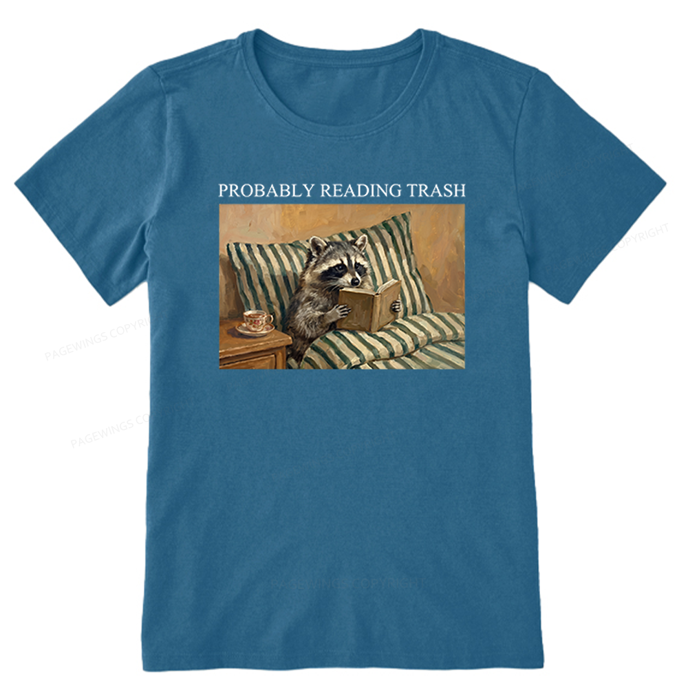 Pagewings Reading Trash Racoon Unisex Classic T-shirt