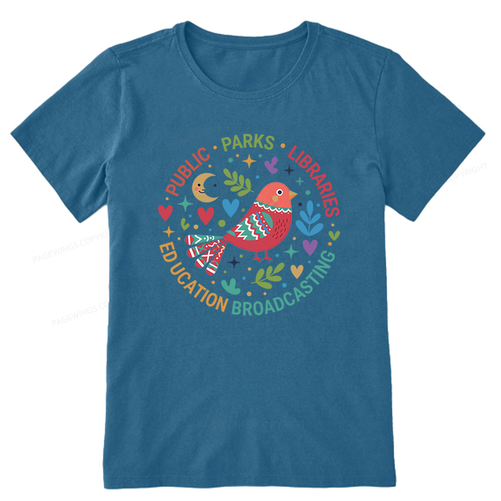 Pagewings Public Parks Libraries Education Unisex Classic T-shirt