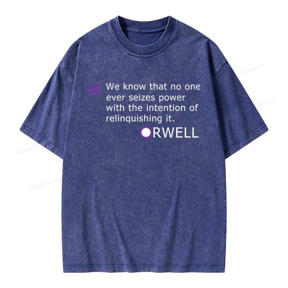 Pagewings Dystopia Quote Unisex Washed T-shirt