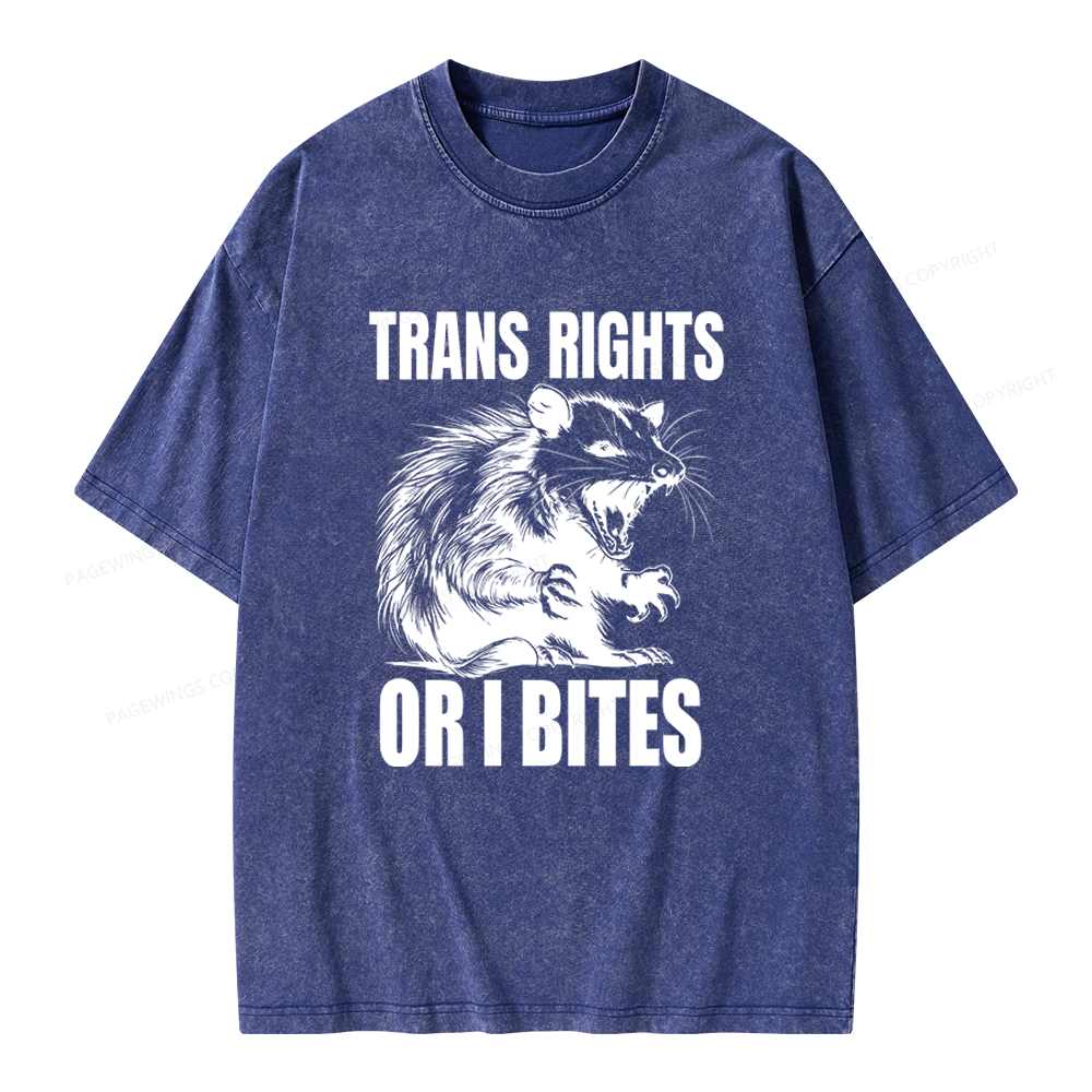 Pagewings Trans Rights Unisex Washed T-shirt