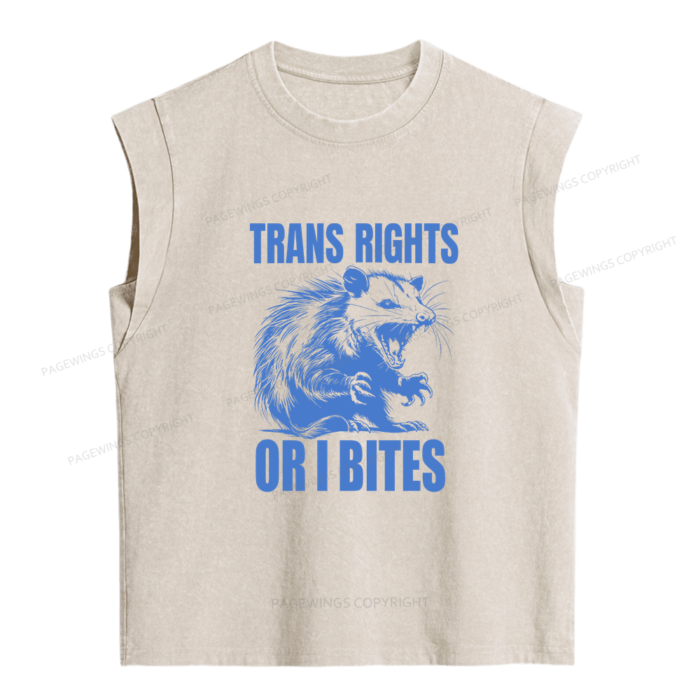 Pagewings Trans Rights Women's Washed Tank Top