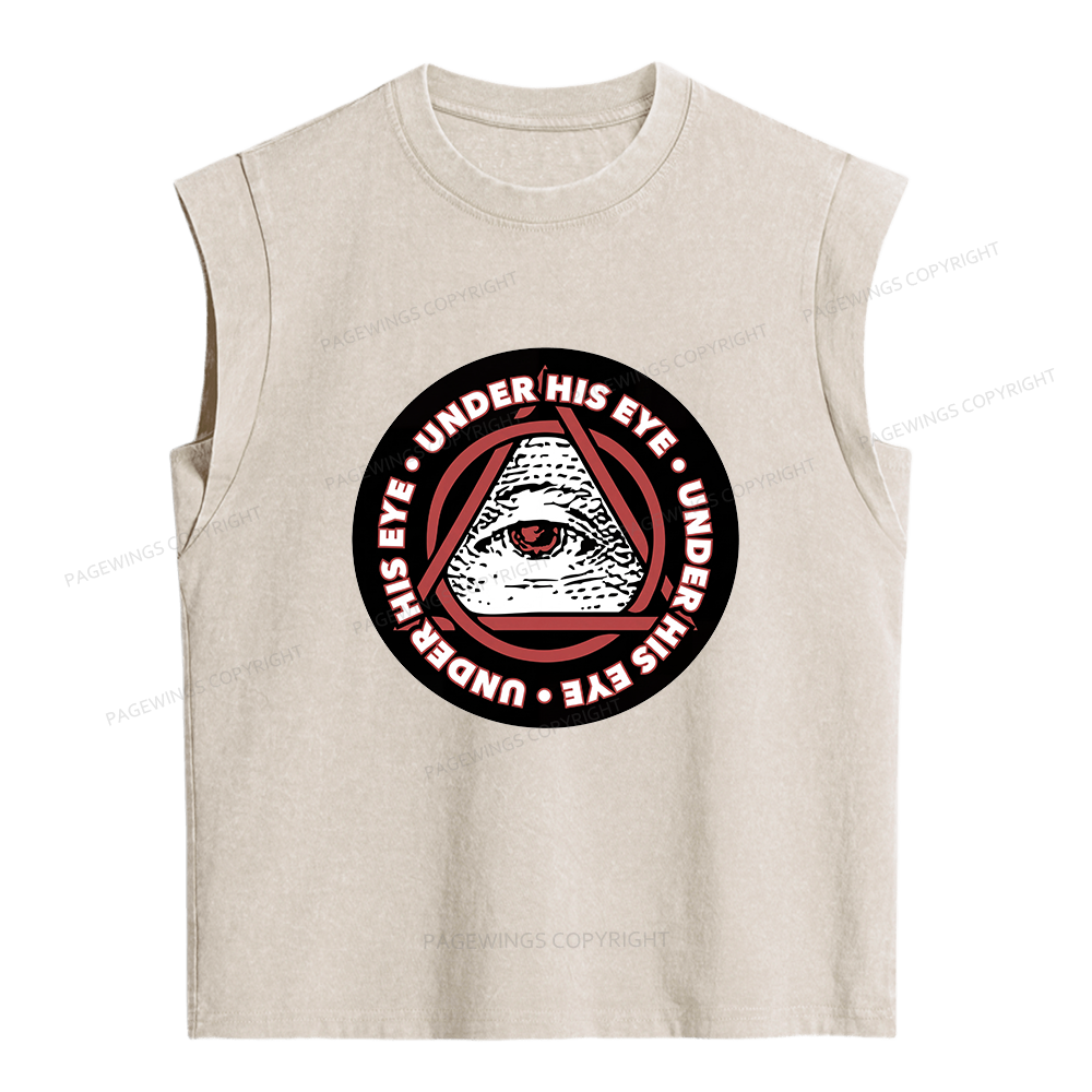 Pagewings Under His Eye Women's Washed Tank Top