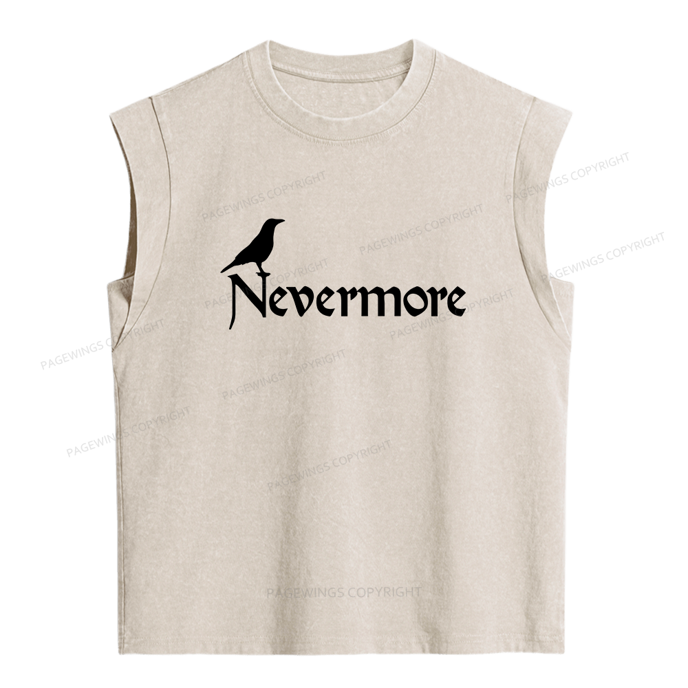 Pagewings Nevermore Women's Washed Tank Top