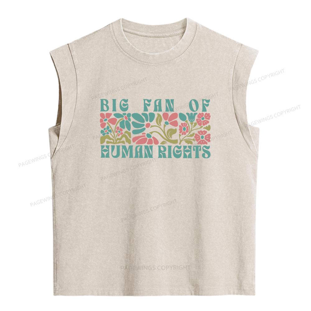 Pagewings Boho Human Rights Women's Washed Tank Top