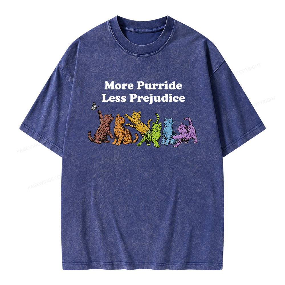 Pagewings More Purride Less Prejudice Unisex Washed T-shirt