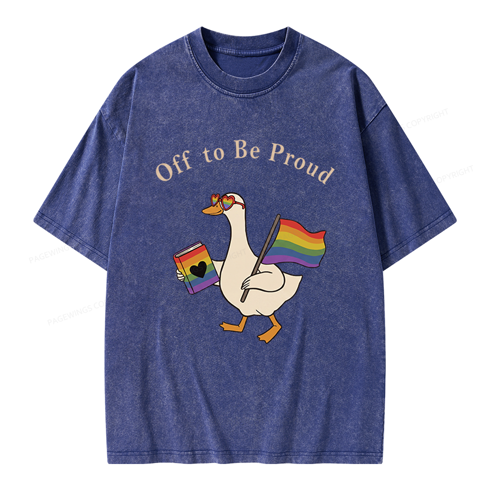 Pagewings Off To Be Pride Unisex Washed T-shirt