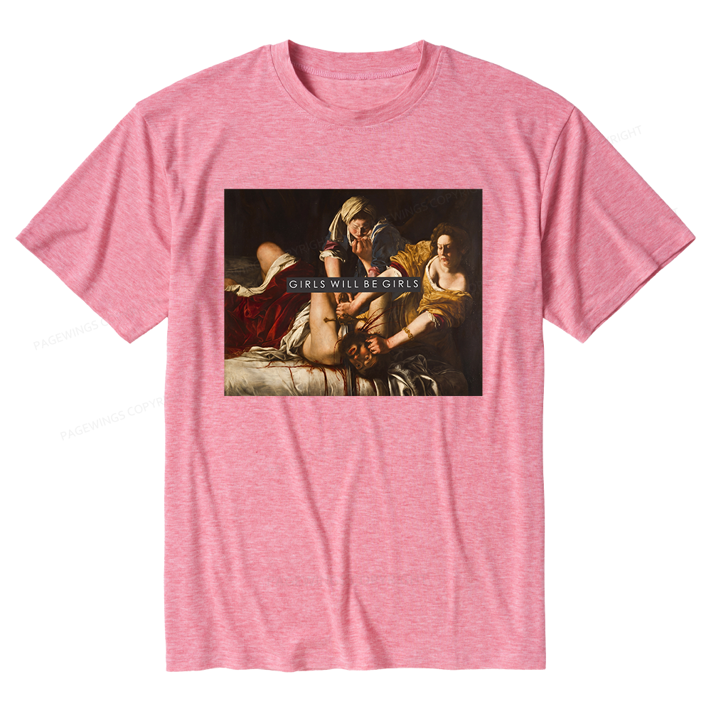 Pagewings Soft Girls Will Be Girls Unisex Heather T-Shirt